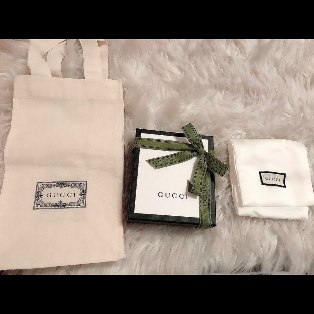 Authentic Gucci wallet box and bag
